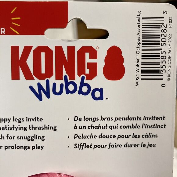 KONG Wubba Dog Toy Plush Squeaky Octopus Interactive Tug Fetch Squeak Shake - Picture 10 of 16